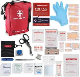 First Aid Kits — Be ready for slips, cuts, and stings far from help