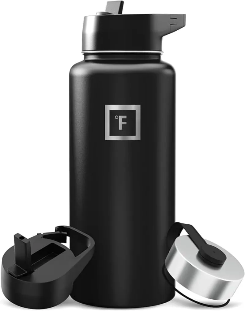 Iron Flask Water Bottle with Straw Lid
