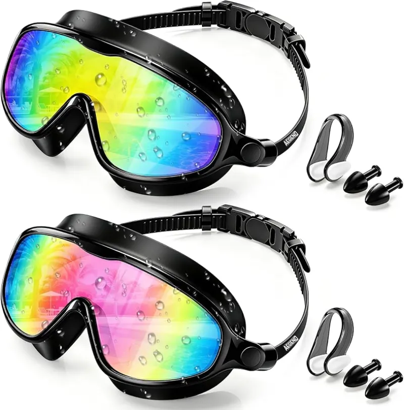 Aegend Swim Goggles 2-Pack Anti-Fog